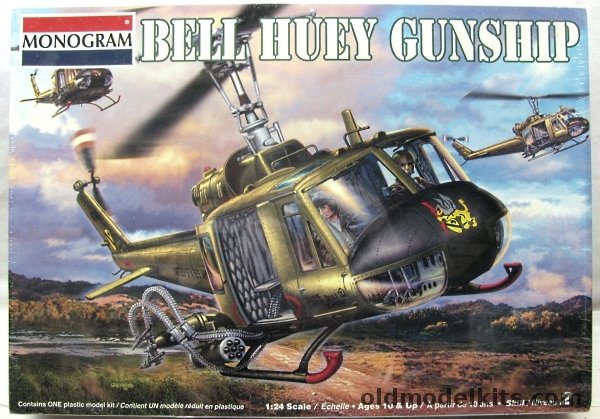 Monogram 1/24 Bell UH-1B  Iroquois Huey Helicopter - 'Have Gun Will Travel'- 1st Air Cav Division - 114th Assault Helicopter Company, 85-4675 plastic model kit